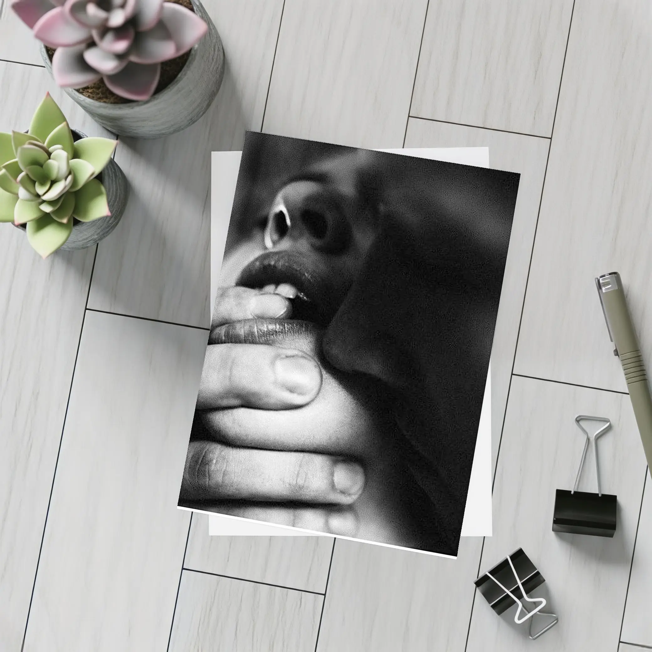 Black and White Intimate Hands Close Up – Postcards