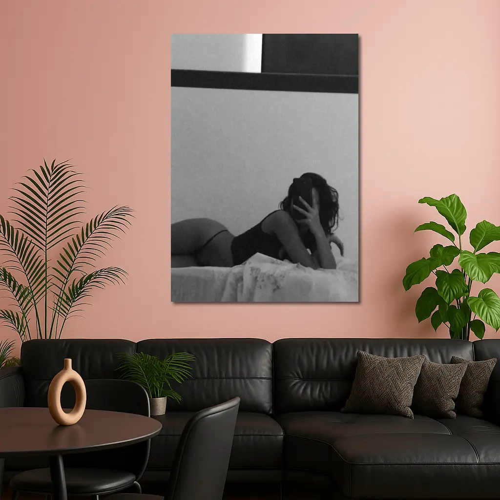 Black and White Woman Lingerie Bedroom Art – Wall Art
