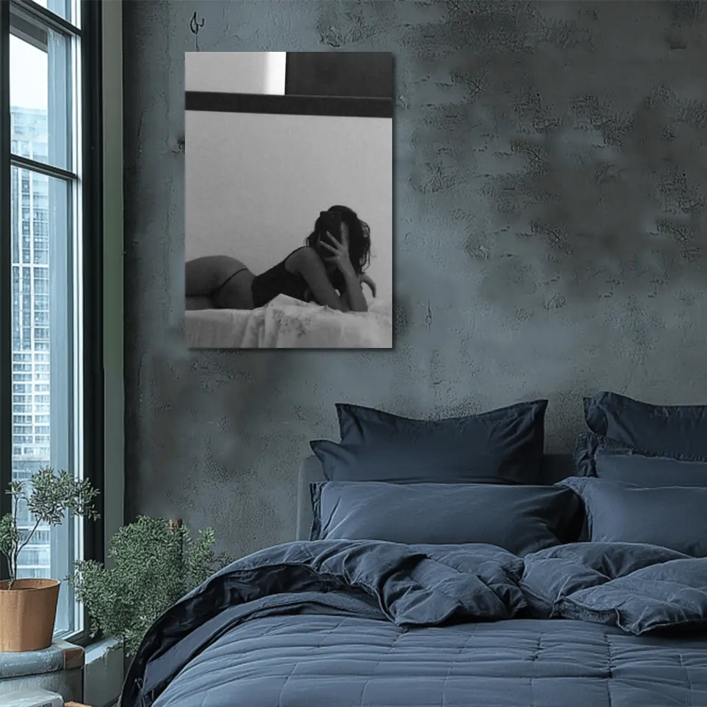 Black and White Woman Lingerie Bedroom Art – Wall Art