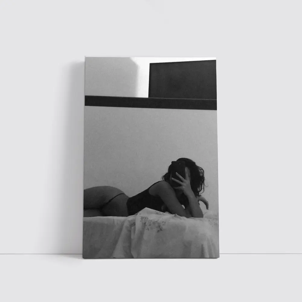 Black and White Woman Lingerie Bedroom Art – Wall Art