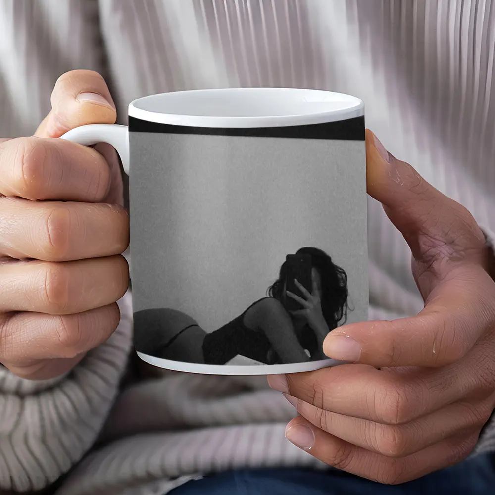 Black and White Woman Lingerie Bedroom Art – Mugs