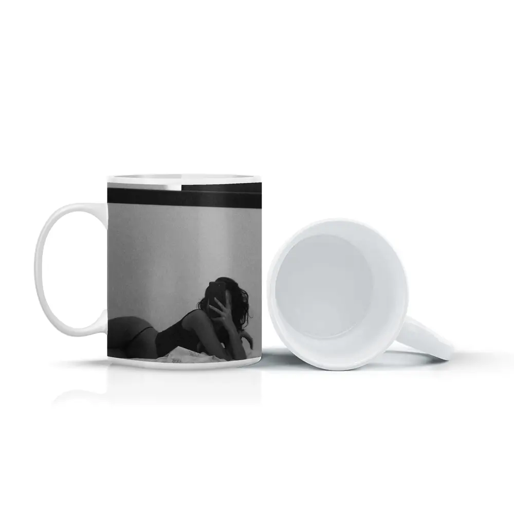 Black and White Woman Lingerie Bedroom Art – Mugs
