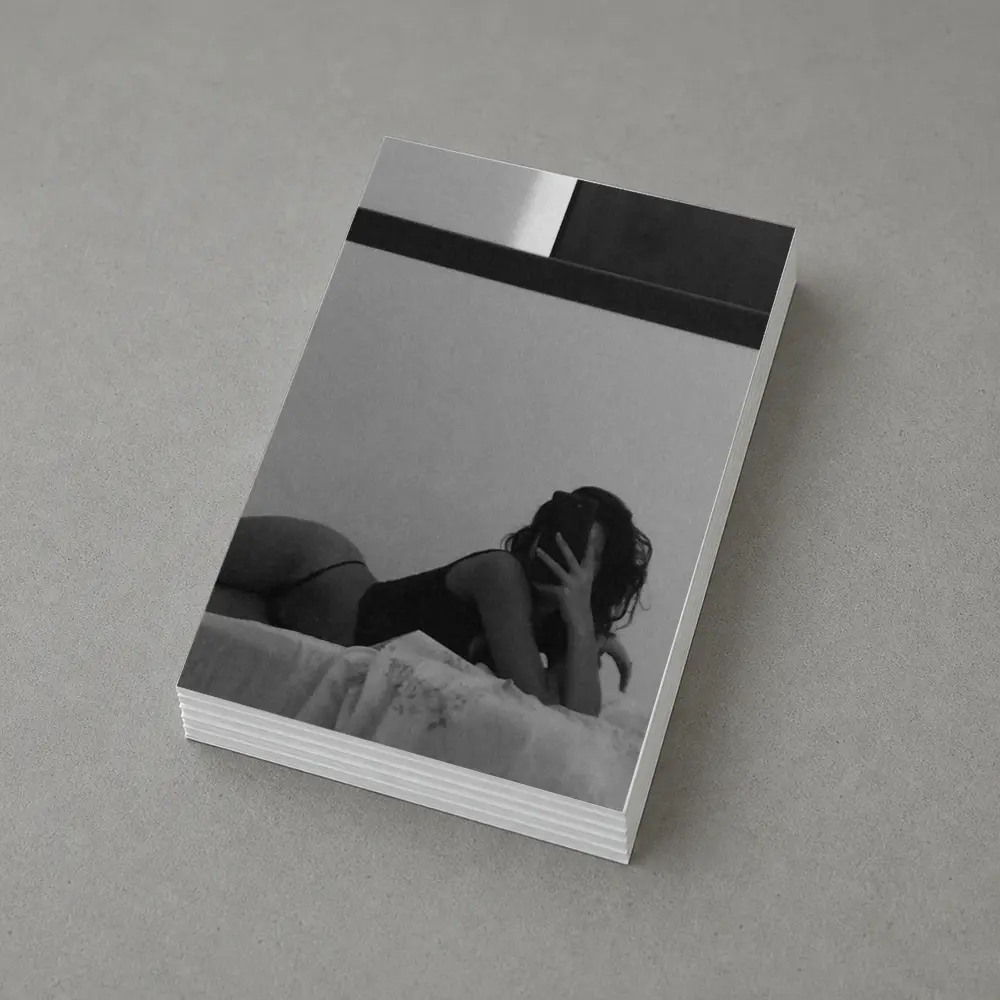 Black and White Woman Lingerie Bedroom Art – Postcards