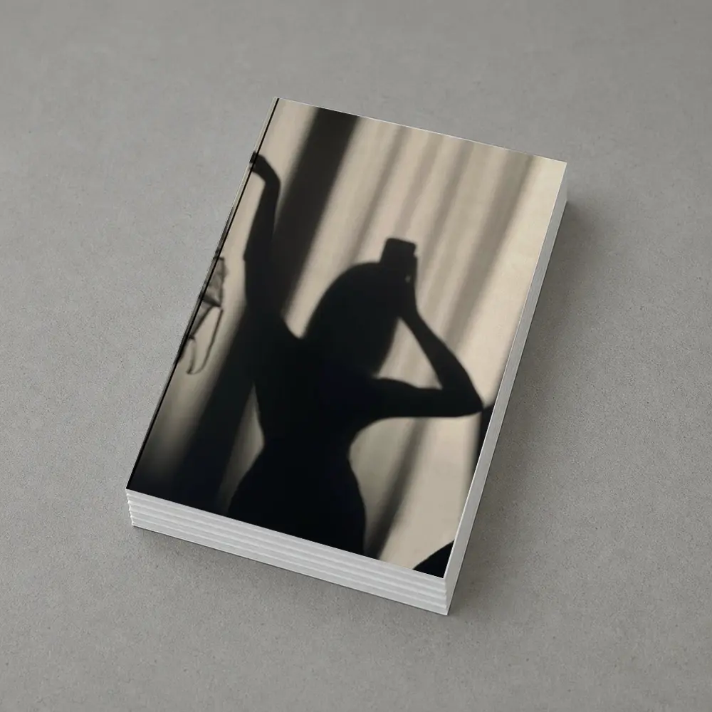 Woman Silhouette Shadow Black White Photography – Postcards