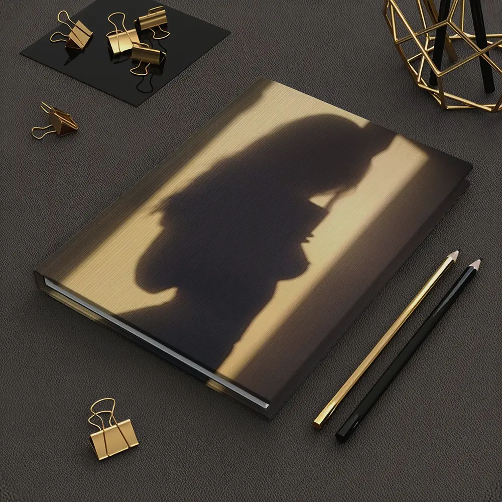 Woman Silhouette Shadow On Beige Wall – Notebooks