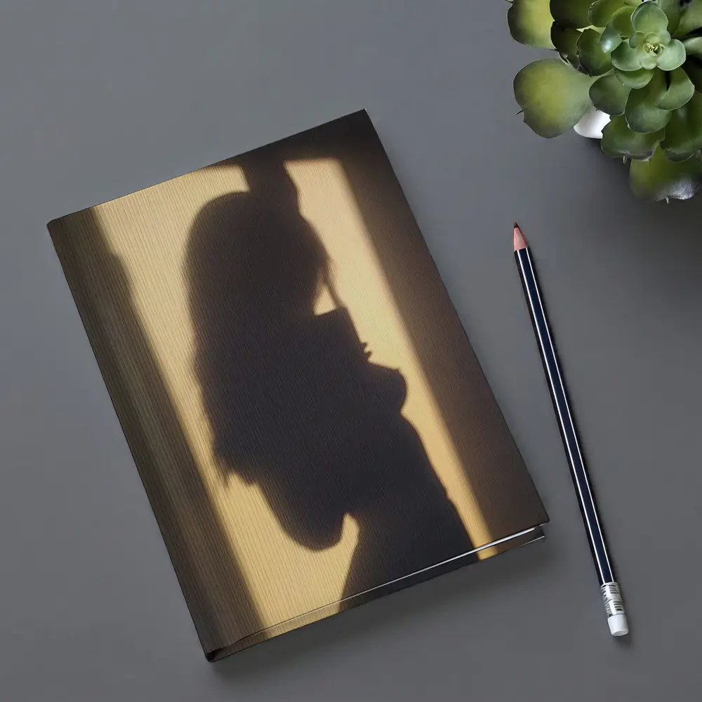 Woman Silhouette Shadow On Beige Wall – Notebooks