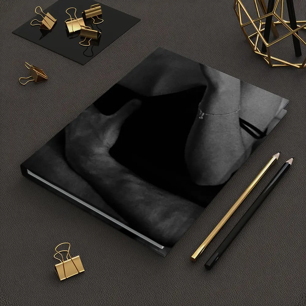 Black and White Couple Embrace Intimate Photography – Notebooks
