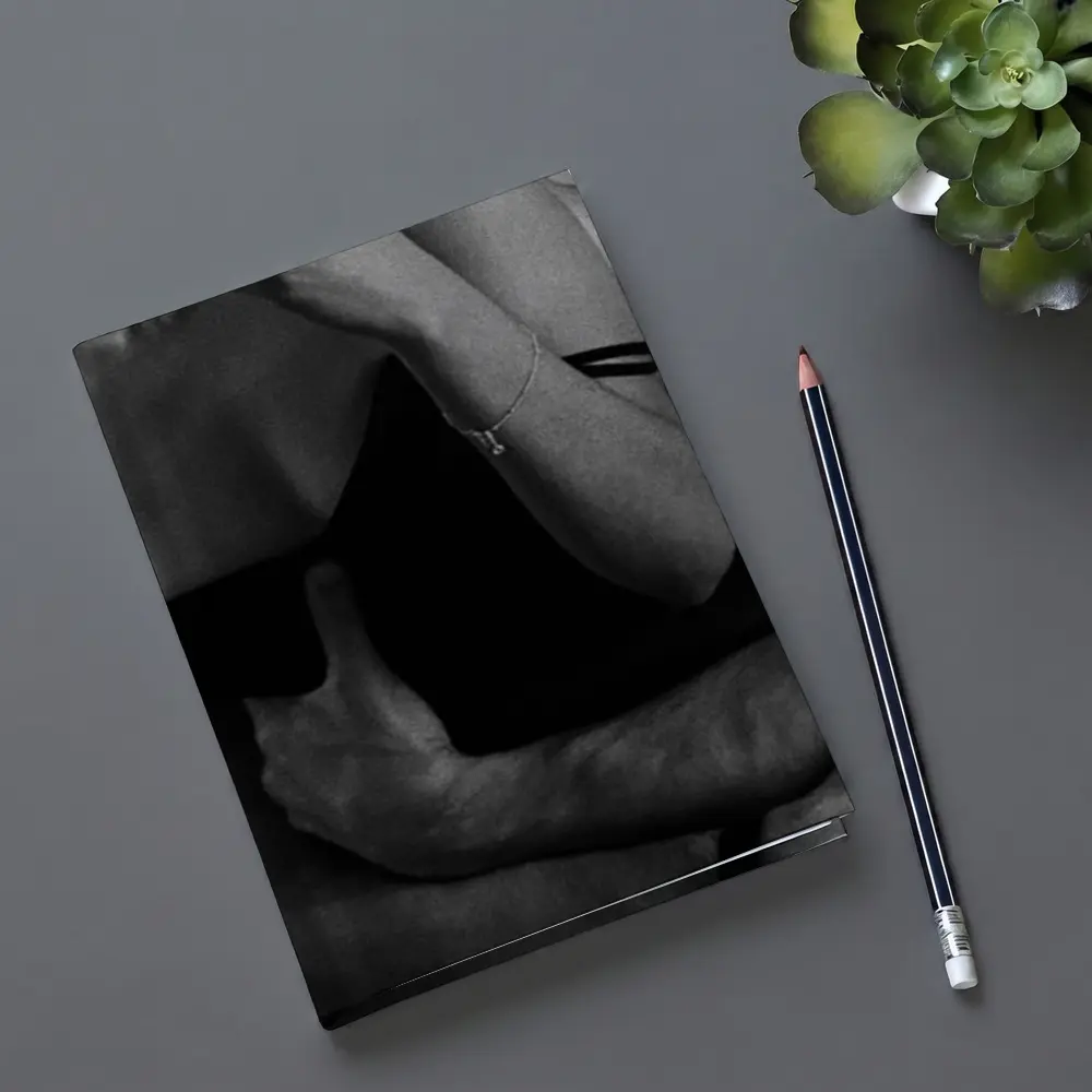 Black and White Couple Embrace Intimate Photography – Notebooks