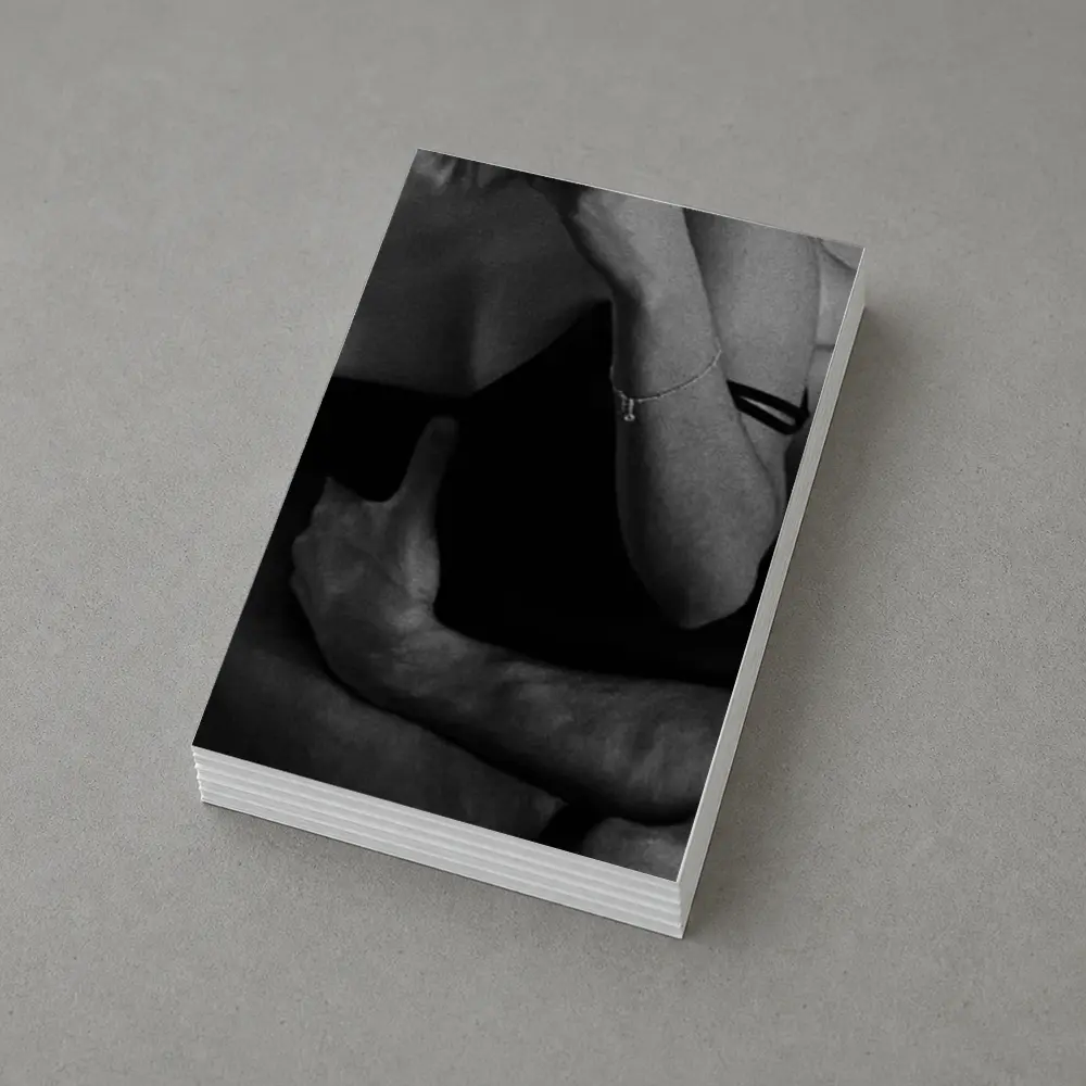 Black and White Couple Embrace Intimate Photography – Postcards