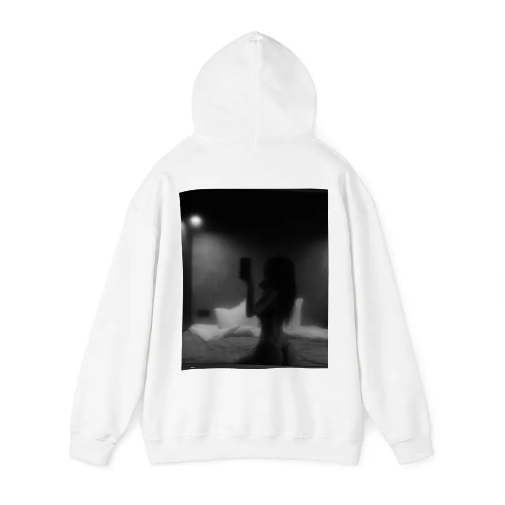 Woman Silhouette Black White Bedroom Night – Hoodies