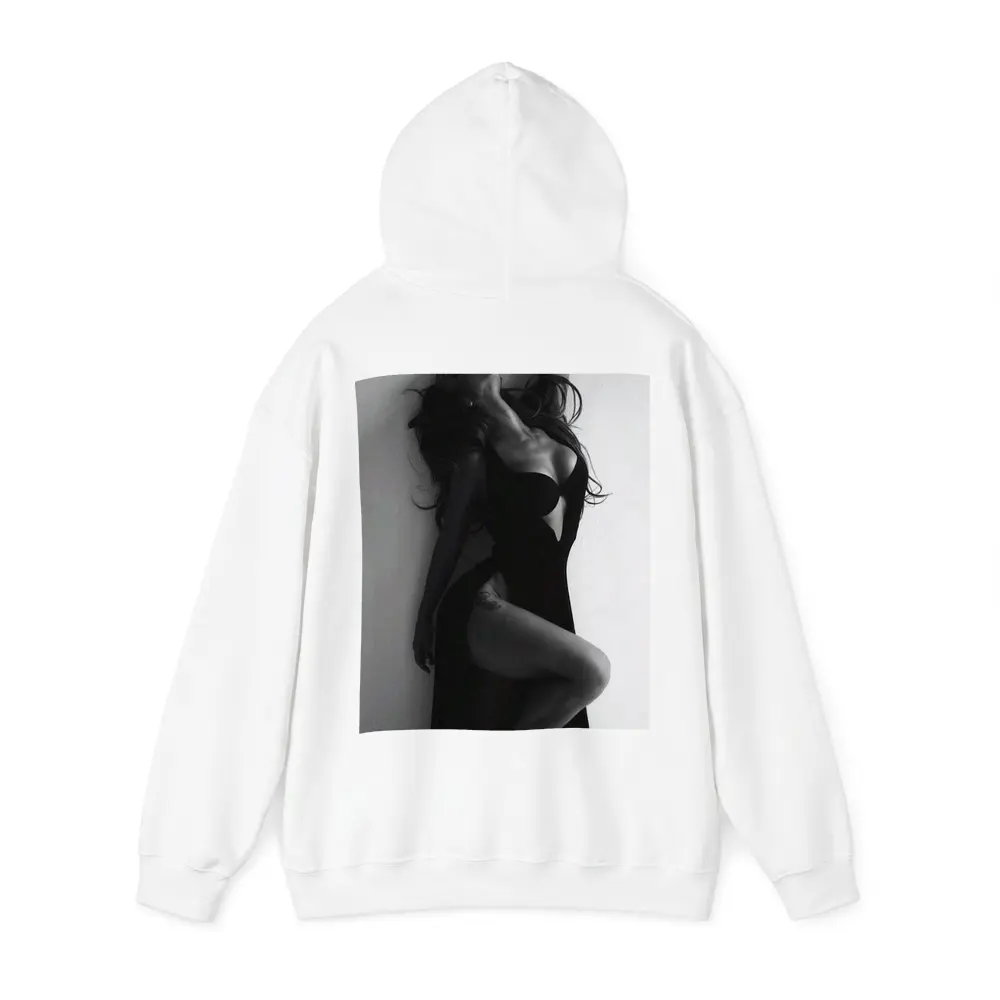Black and White Elegant Woman Fashion Portrait – Hoodies