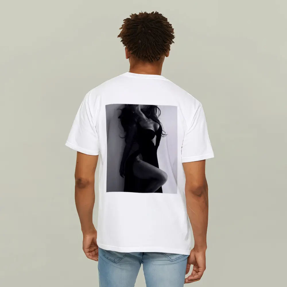 Black and White Elegant Woman Fashion Portrait – T-Shirts