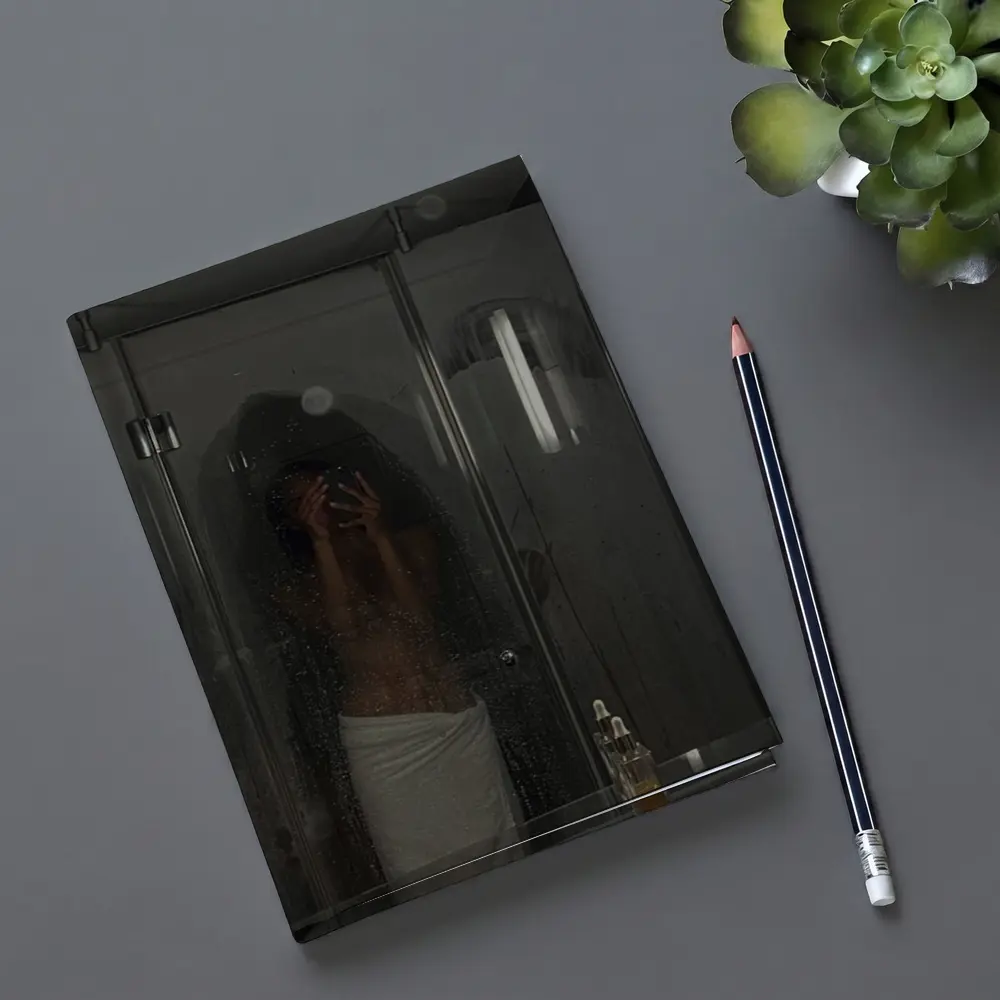 Woman in Towel Steamy Bathroom Mirror – Notebooks