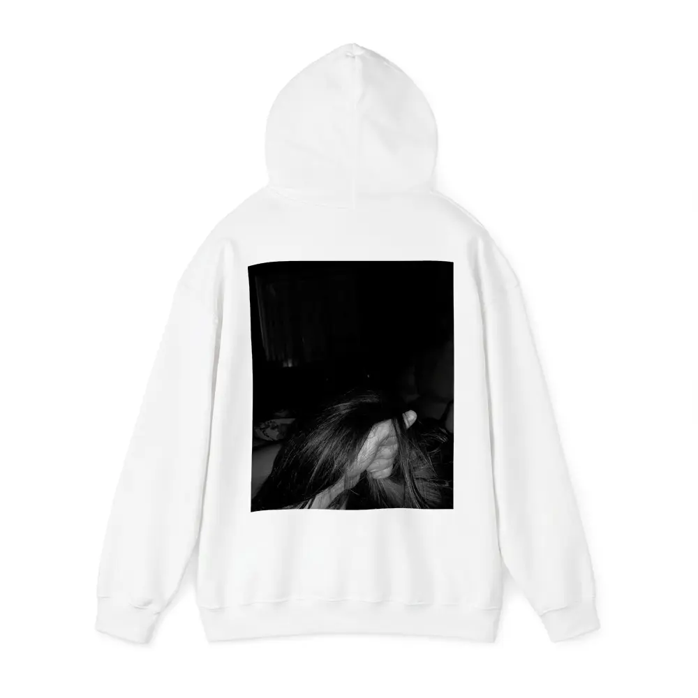 Black and White Woman Hair Dark Room – Hoodies