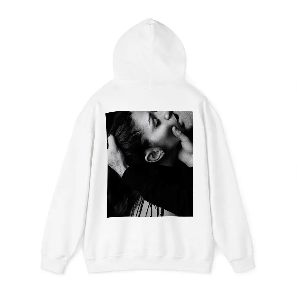 Black and White Couple Kissing Intimate Moment – Hoodies