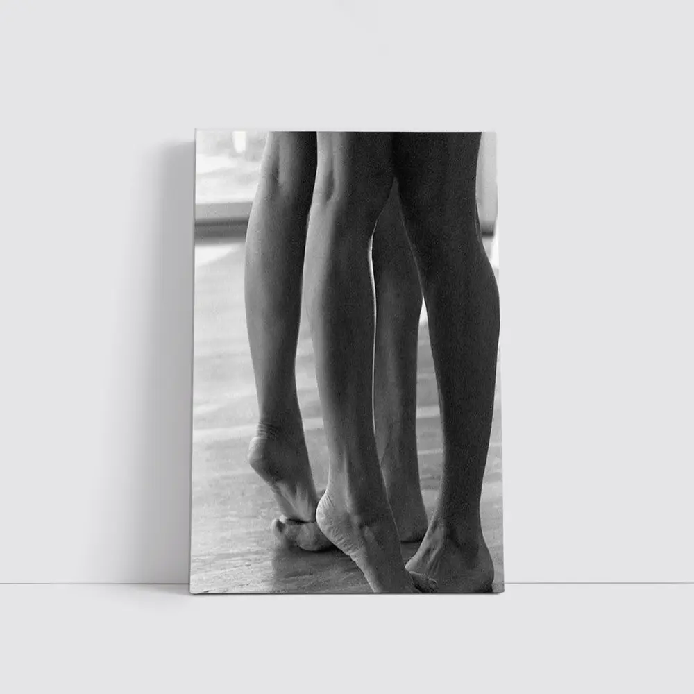 Two Figures Standing Close Black White – Wall Art