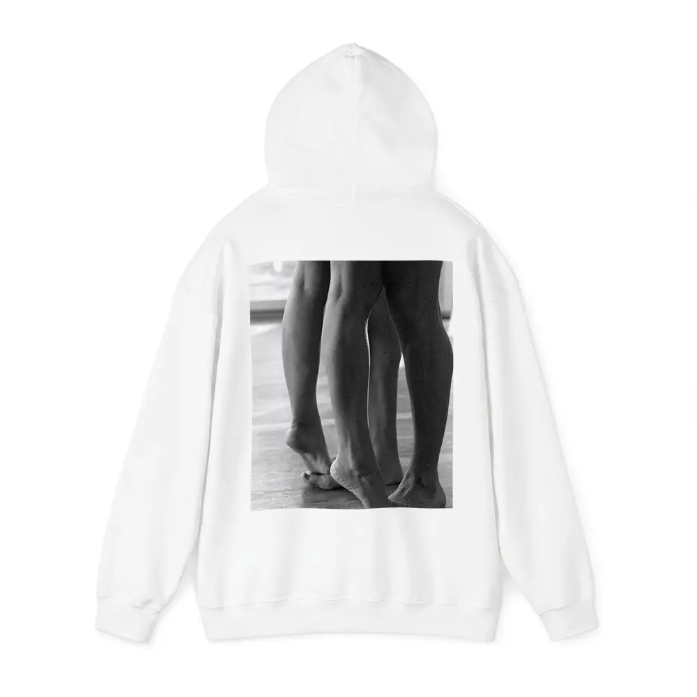 Two Figures Standing Close Black White – Hoodies