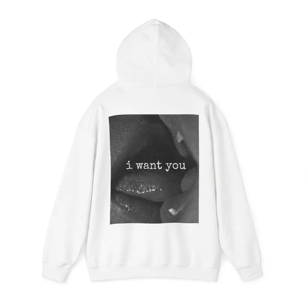 I Want You Black White Lips Kiss – Hoodies