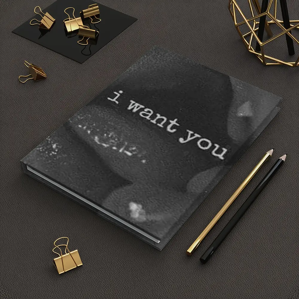 I Want You Black White Lips Kiss – Notebooks