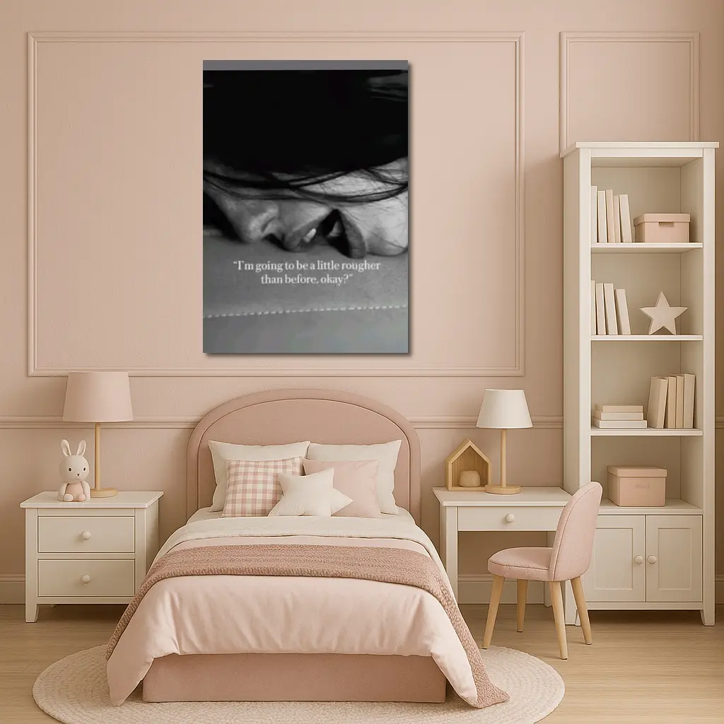 Intimate Black and White Romantic Couple Close – Wall Art