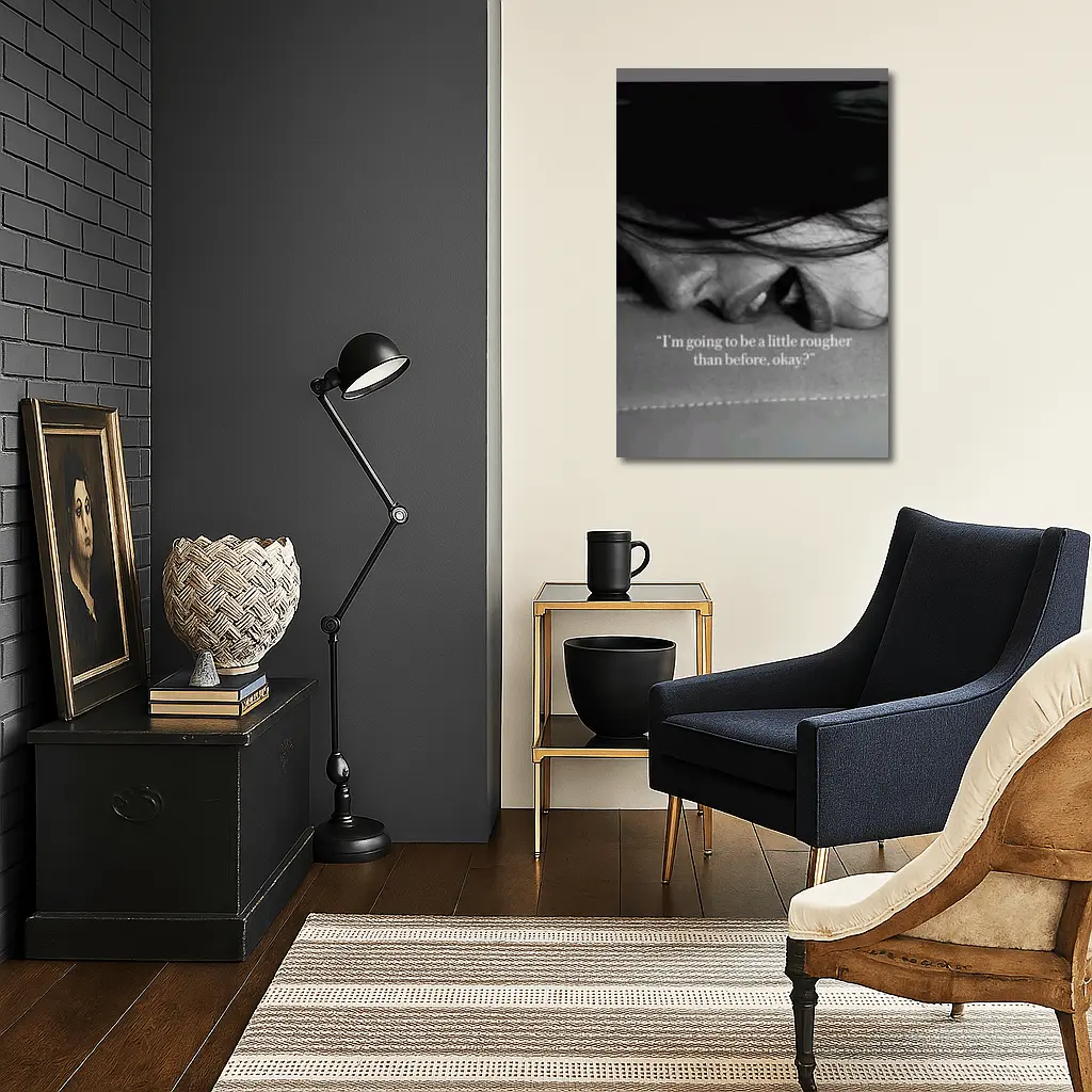 Intimate Black and White Romantic Couple Close – Wall Art