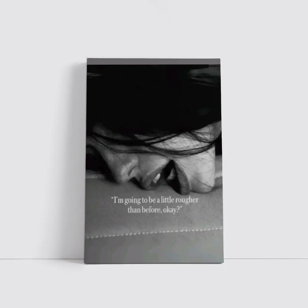 Intimate Black and White Romantic Couple Close – Wall Art