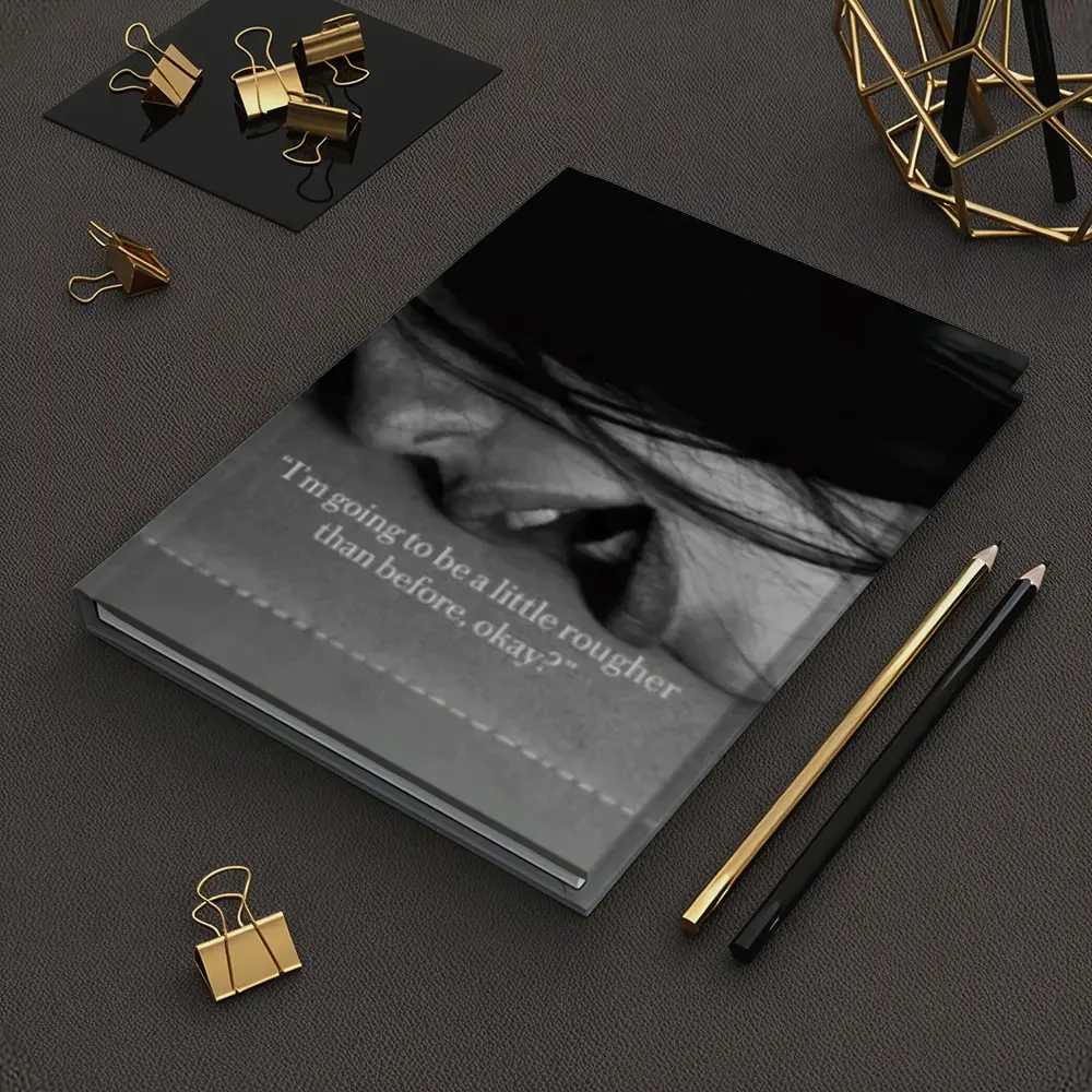Intimate Black and White Romantic Couple Close – Notebooks