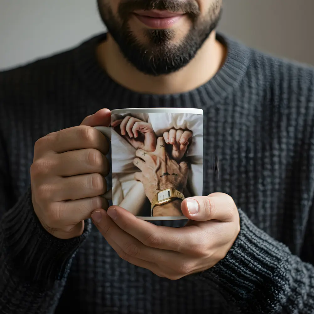Couple Holding Hands Gold Watch Tattoos – Mugs