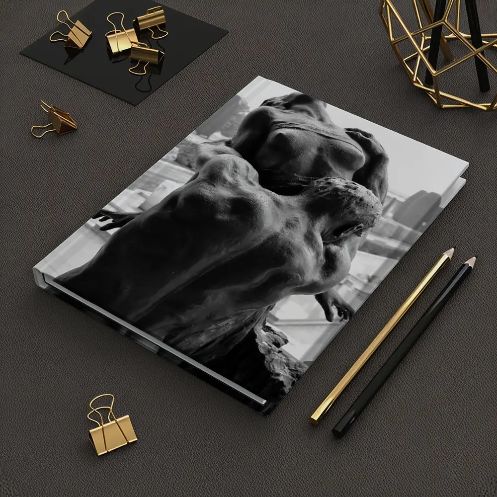 Bronze Sculpture Two Figures Embracing Cemetery – Notebooks