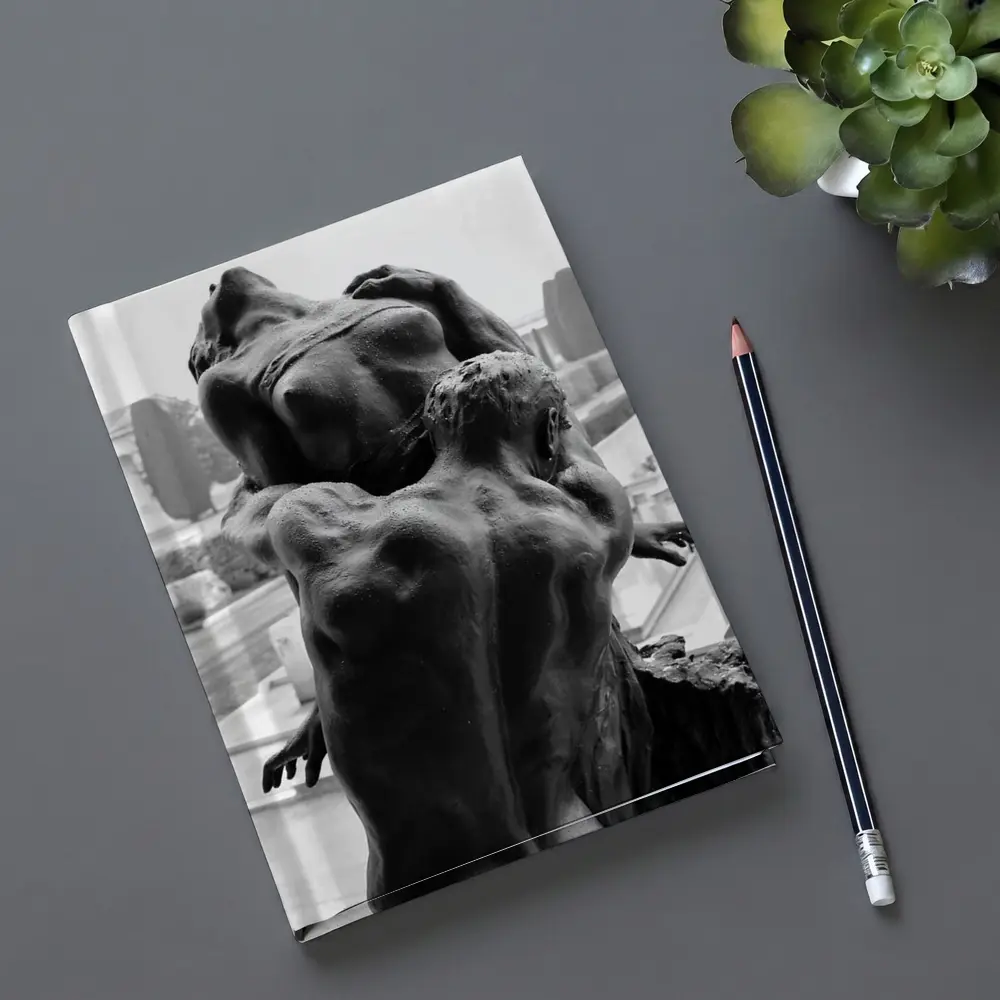 Bronze Sculpture Two Figures Embracing Cemetery – Notebooks