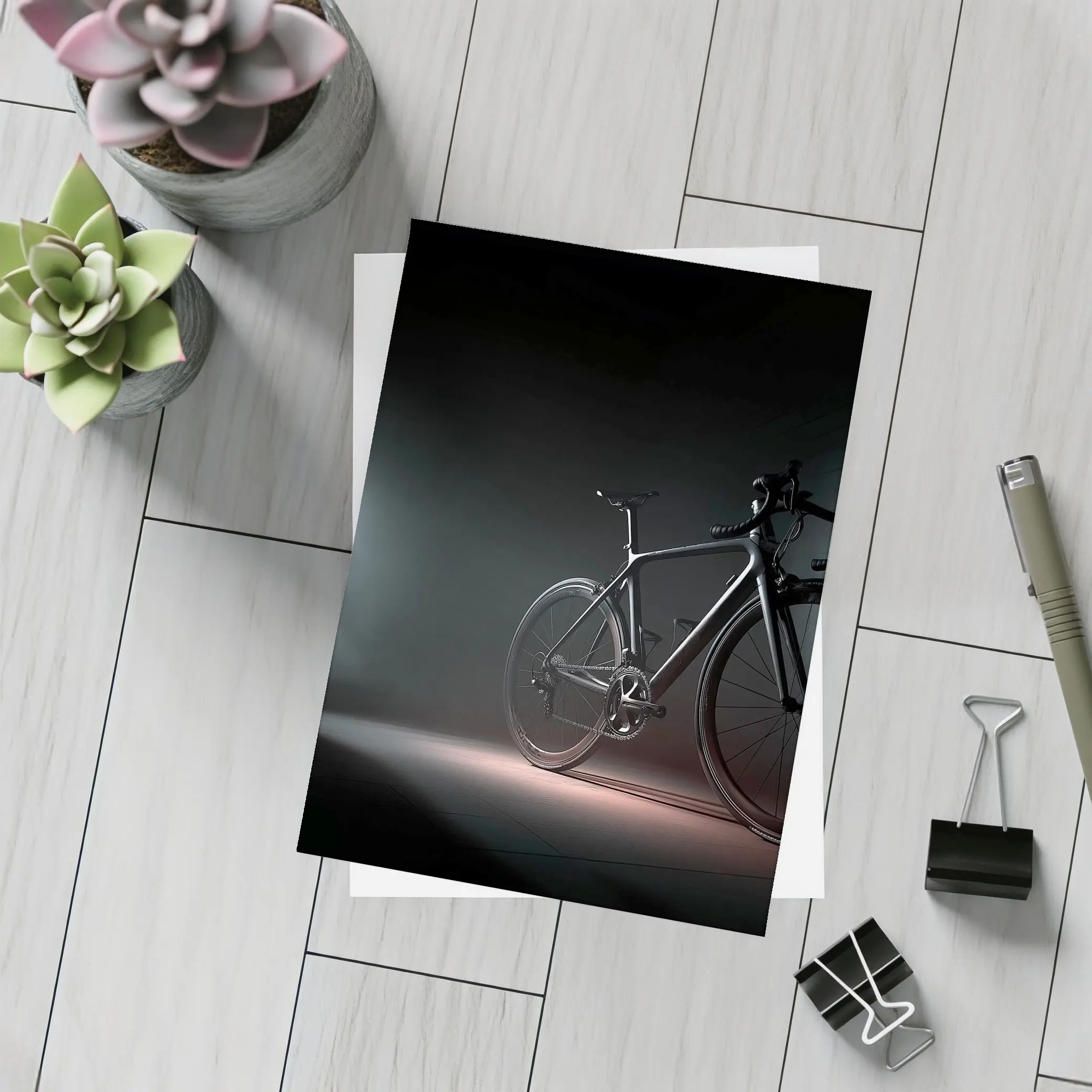 Road Bike Dark Moody Underground Tunnel Light – Postcards