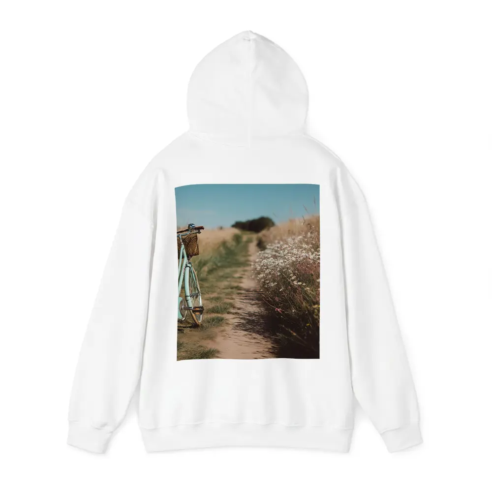 Vintage Mint Bicycle Country Path Wildflowers – Hoodies