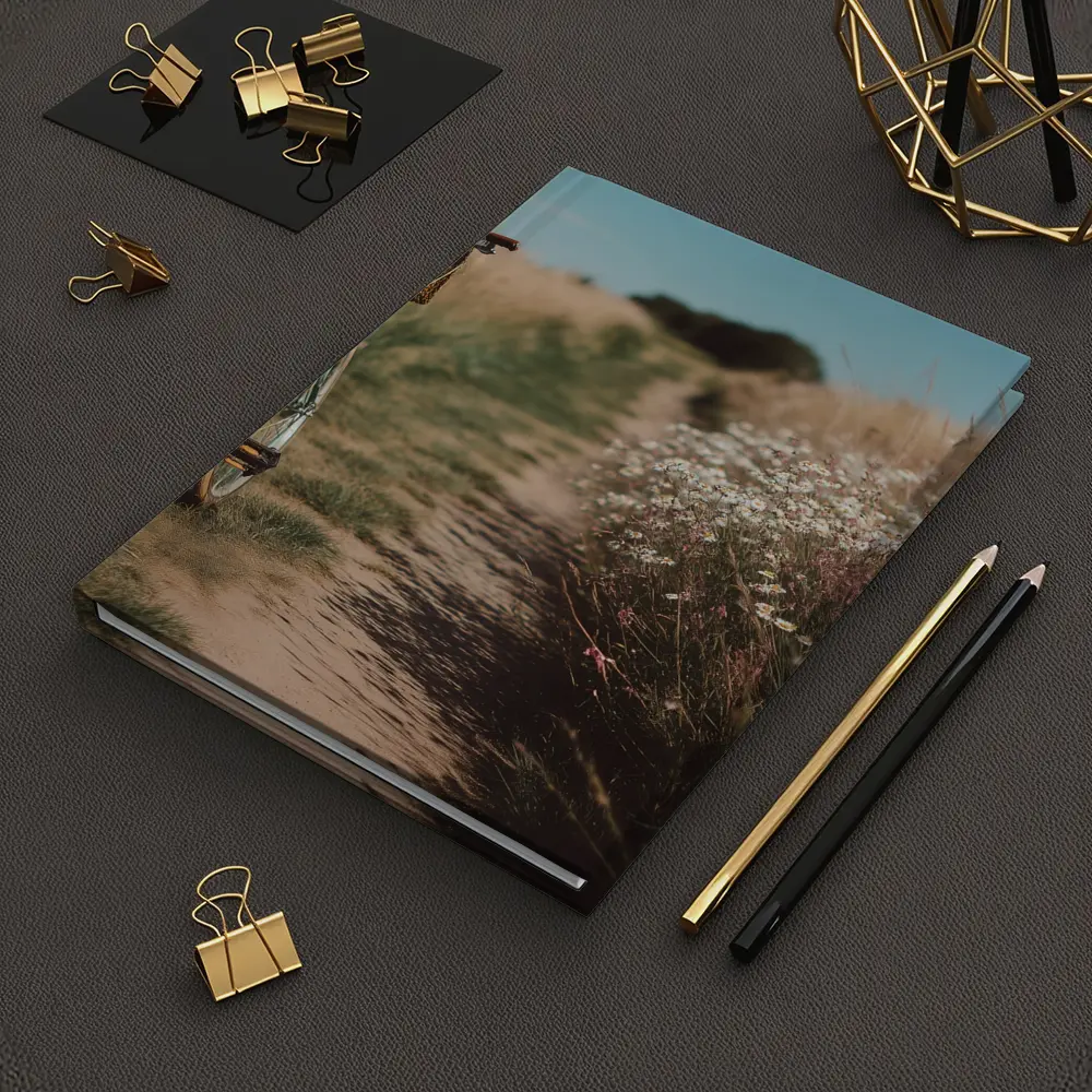 Vintage Mint Bicycle Country Path Wildflowers – Notebooks