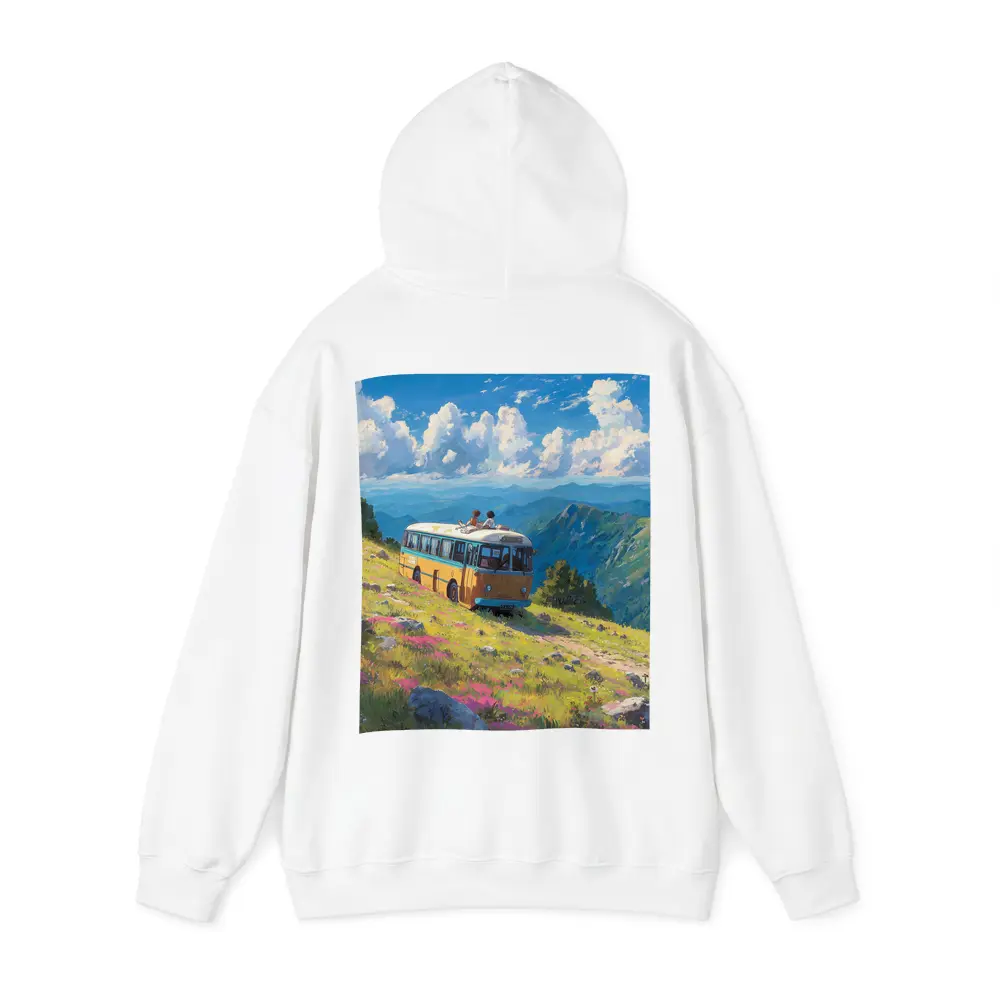 Anime Bus Ride Mountain Wildflower Landscape – Hoodies
