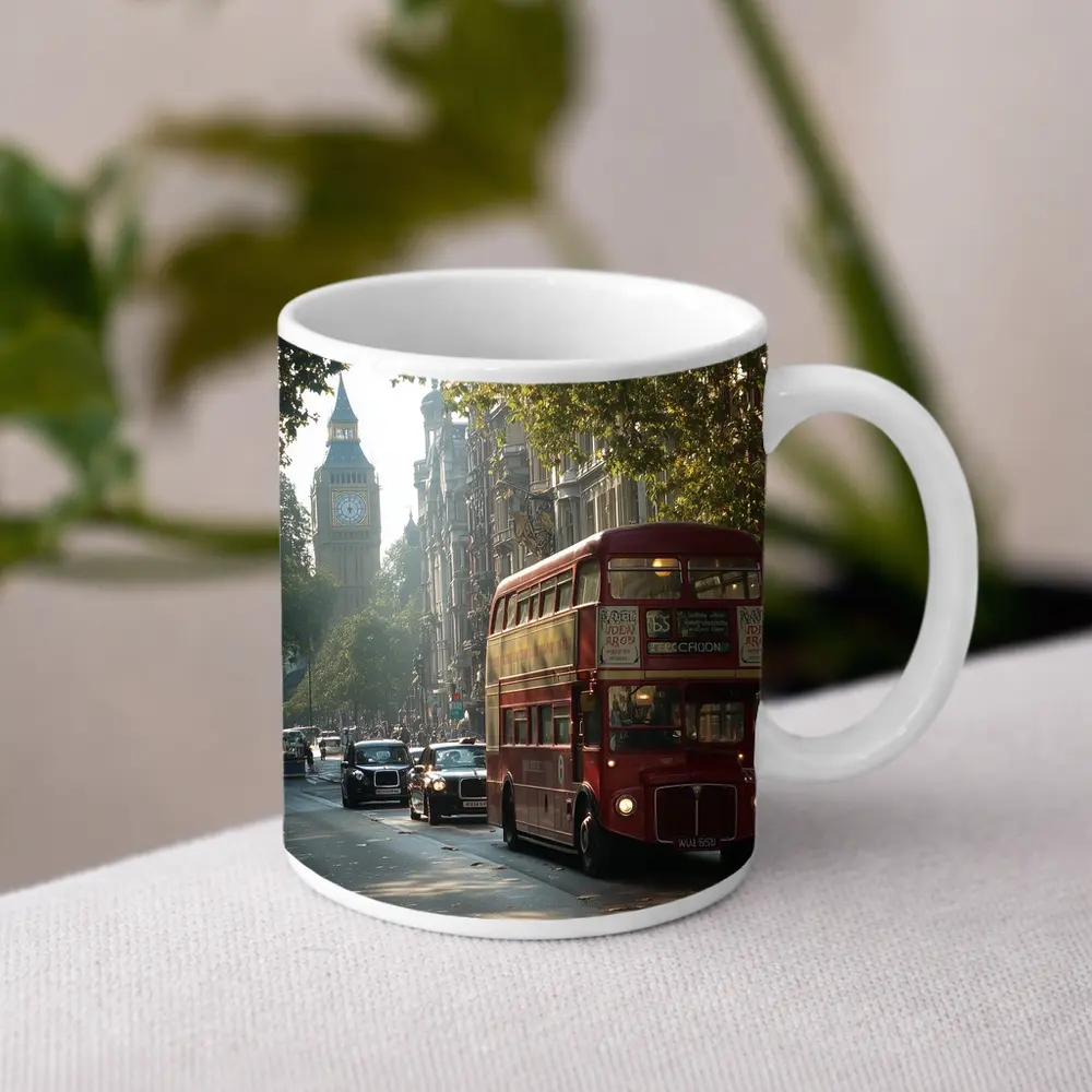 Red Double Decker Bus London Big Ben – Mugs