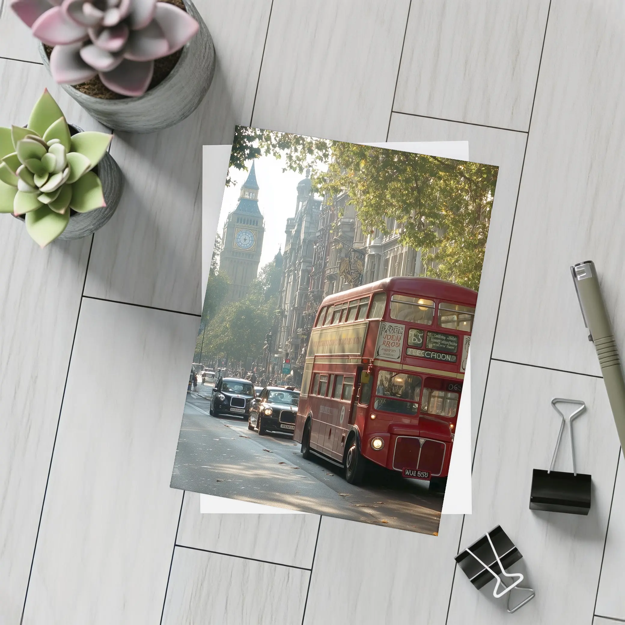 Red Double Decker Bus London Big Ben – Postcards