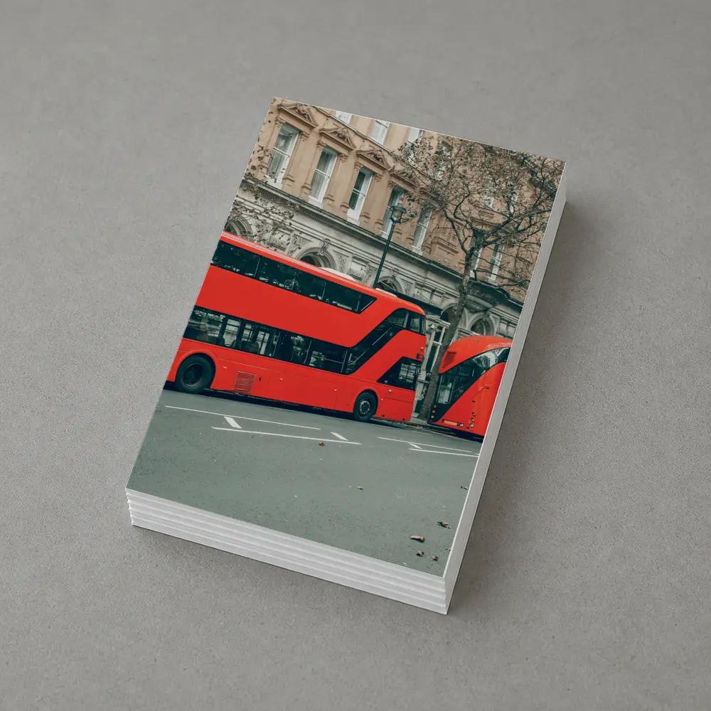 Red Double Decker Buses London Street – Postcards