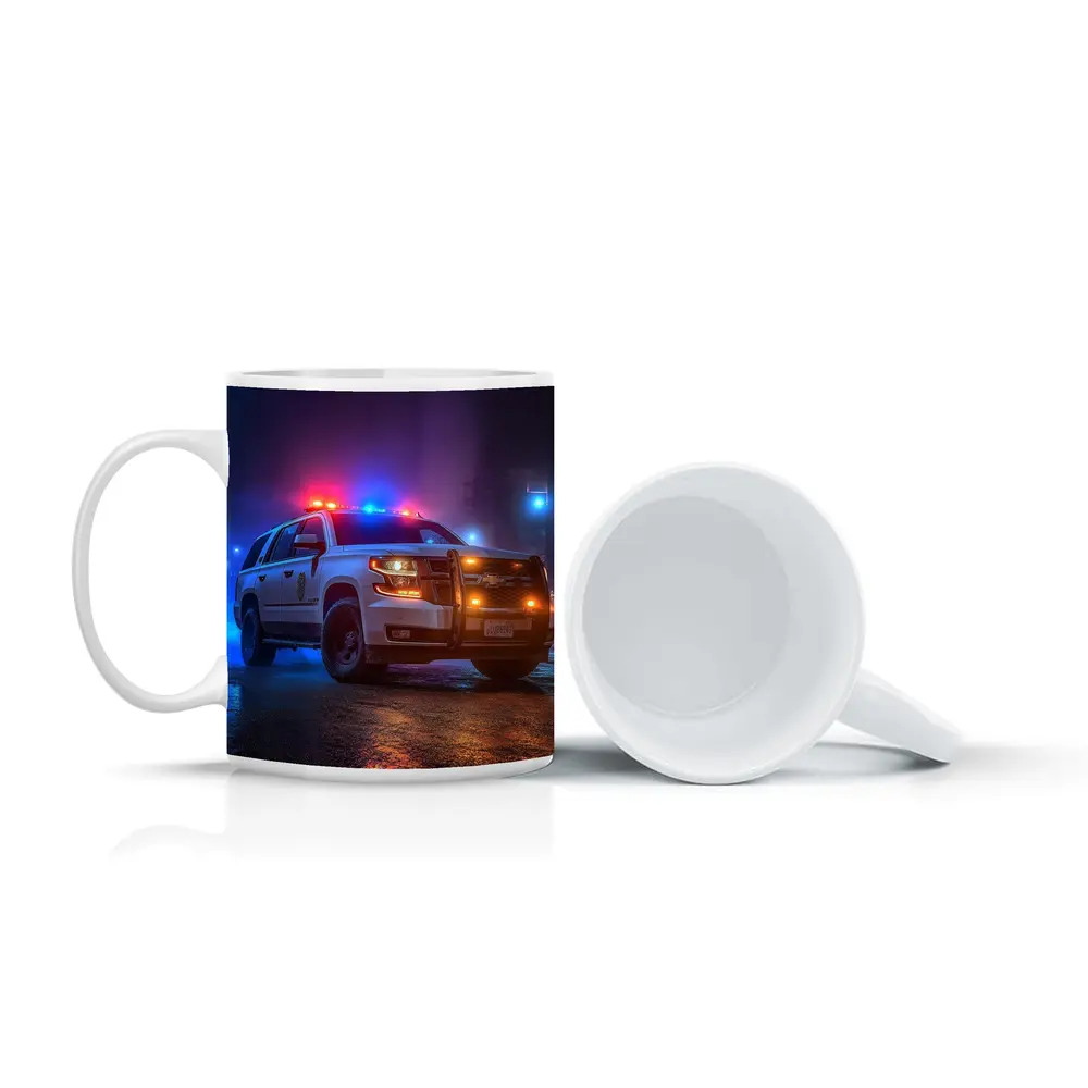 Chevrolet Tahoe Police SUV Night City Streets – Mugs