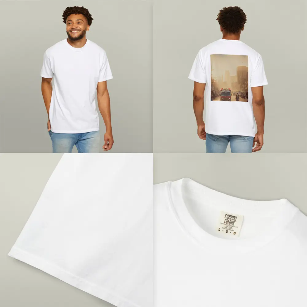 Ambulance Driving Through Hazy Indian City Street – T-Shirts