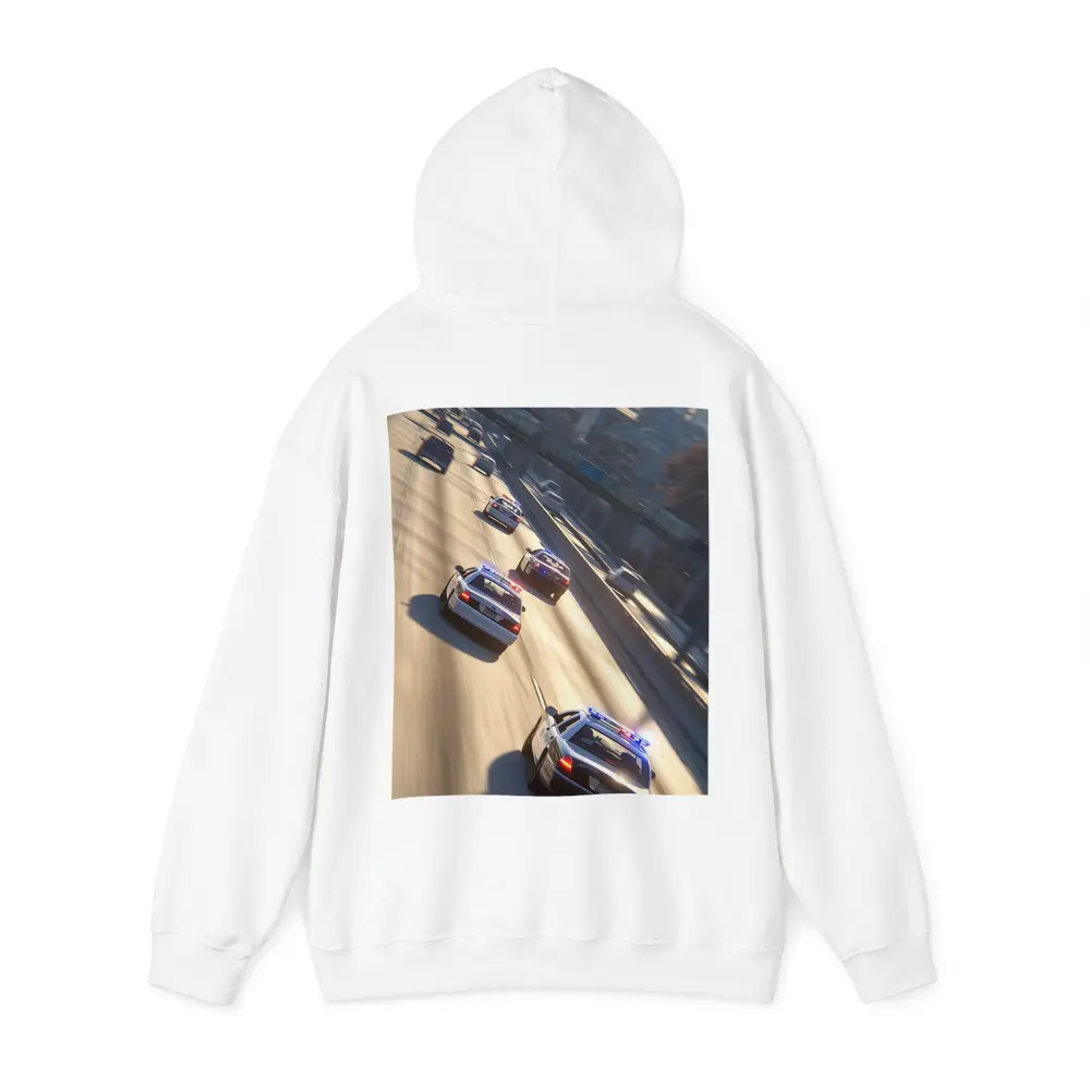 Police Cars Highway Chase City Scene – Hoodies