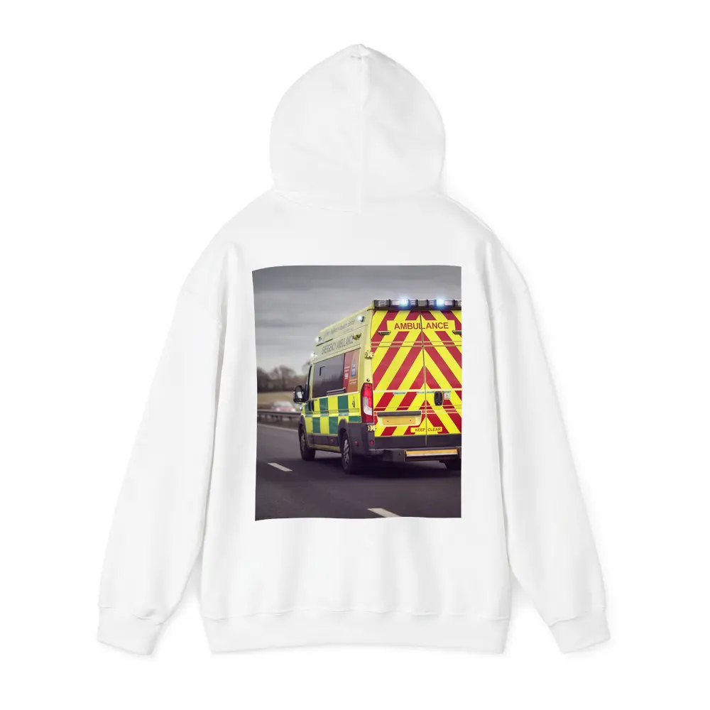 British Ambulance Speeding On Motorway Highway – Hoodies
