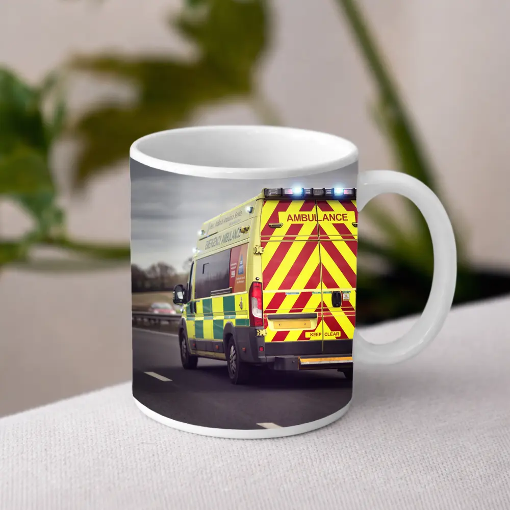 British Ambulance Speeding On Motorway Highway – Mugs