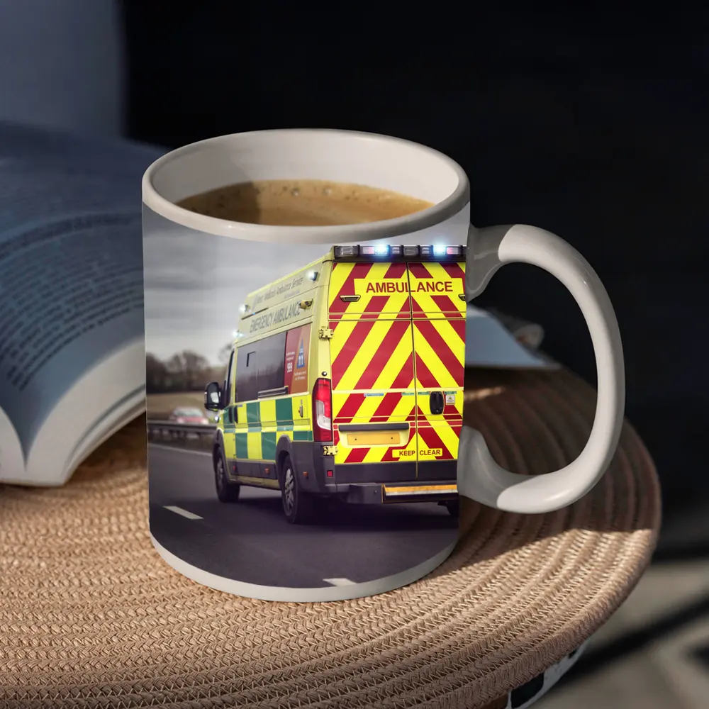 British Ambulance Speeding On Motorway Highway – Mugs