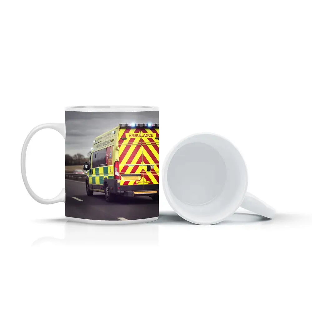 British Ambulance Speeding On Motorway Highway – Mugs
