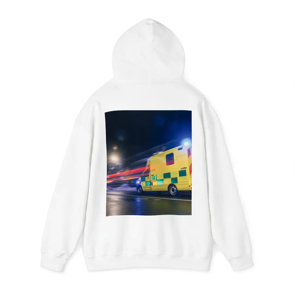 Ambulance Racing Through City Night Streets – Hoodies