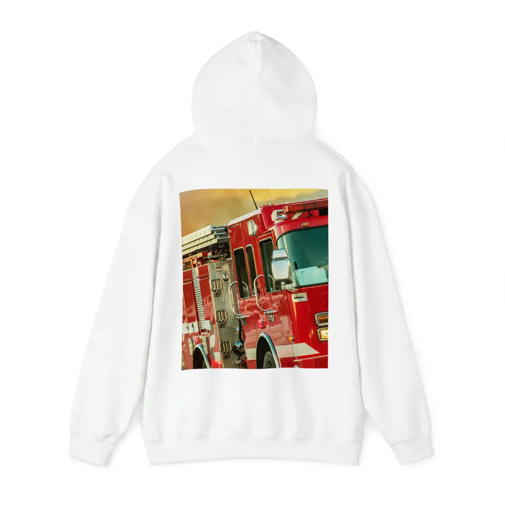 Red Fire Truck Racing Toward Wildfire – Hoodies