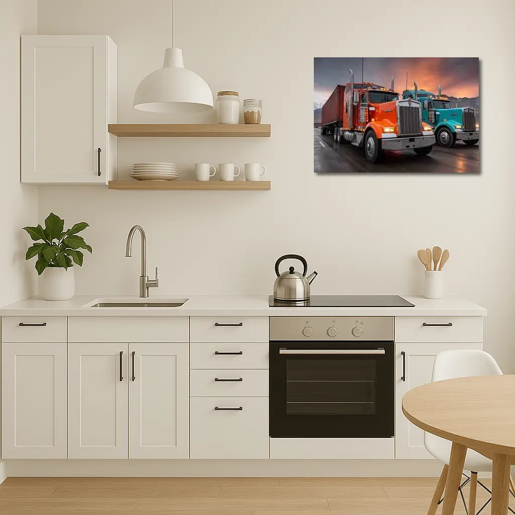 Kenworth Trucks Racing Desert Mountain Highway – Wall Art