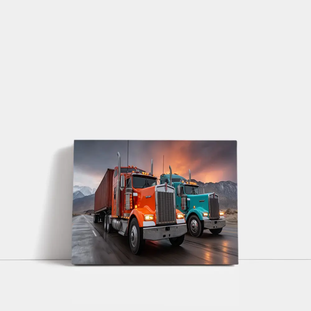 Kenworth Trucks Racing Desert Mountain Highway – Wall Art