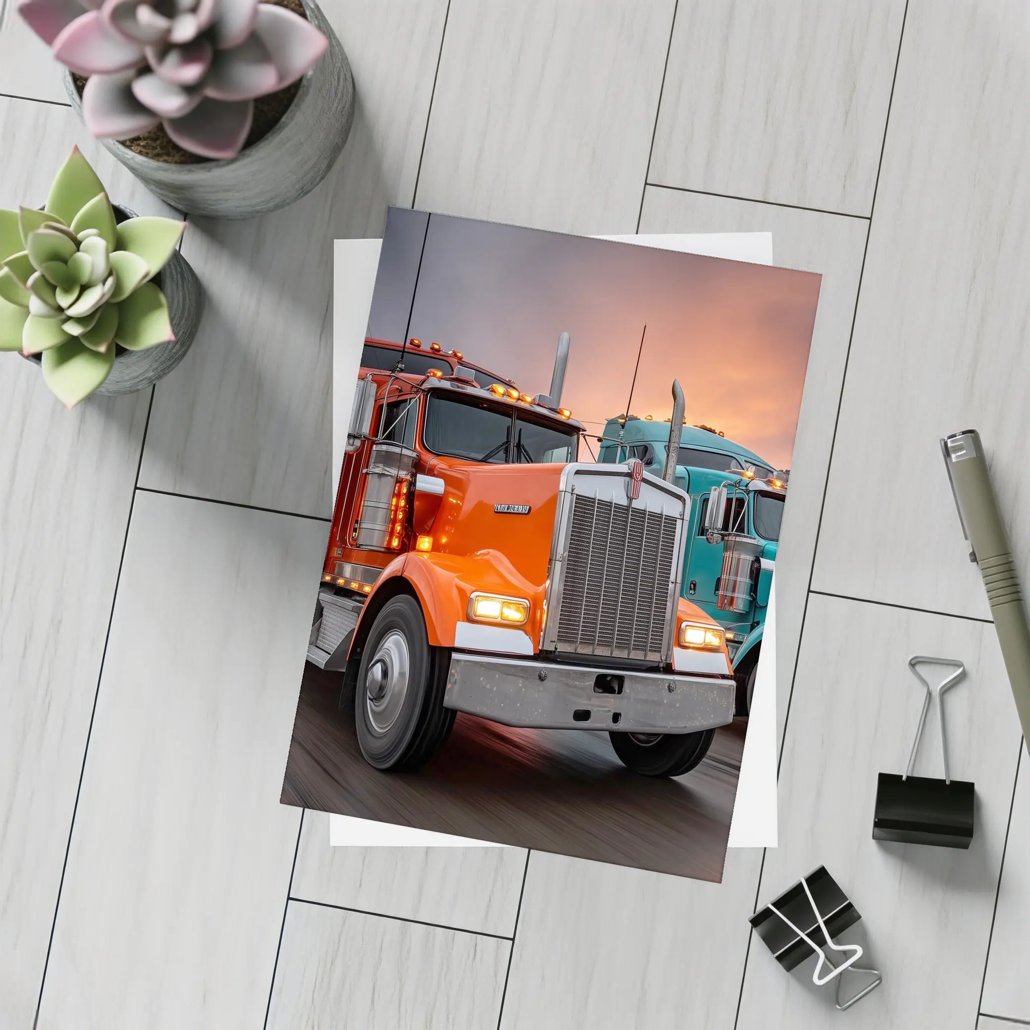 Kenworth Trucks Racing Desert Mountain Highway – Postcards