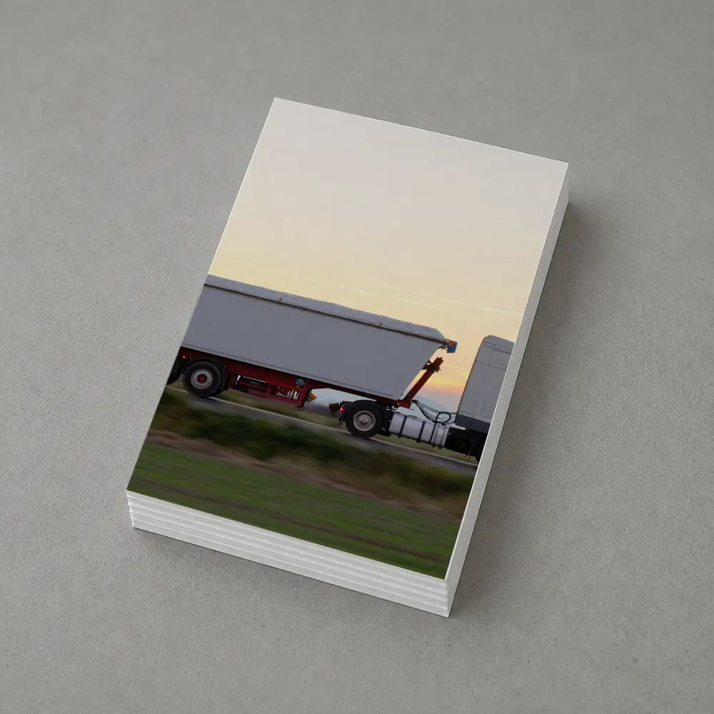 Semi Truck Highway Drive Sunset Sky – Postcards